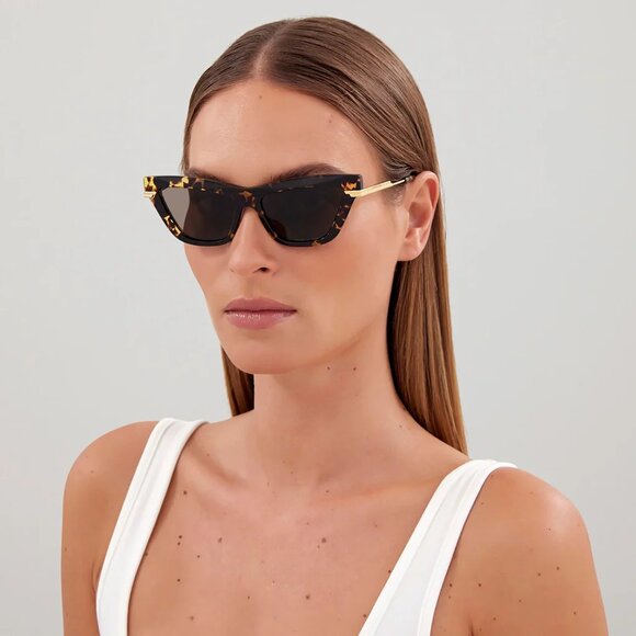 NEW BOTTEGA VENETA BV1241S 002 SUNGLASSES WOMEN HAVANA CAT EYEY EYEWEAR main image 8